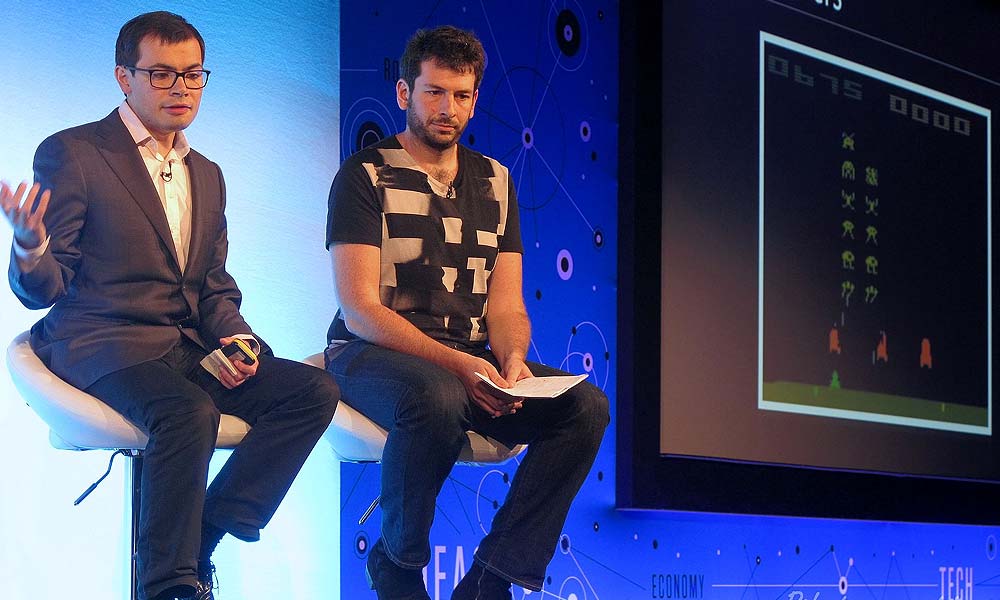 DeepMind Technologies founder Demis Hassabis (left) and Ben Medlock, CTO of Swiftkey