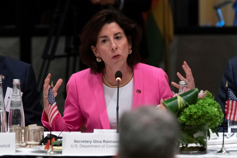 US Commerce Secretary Gina Raimondo again urged Congress to approve legislation to stimulate domestic production of critical computer chips