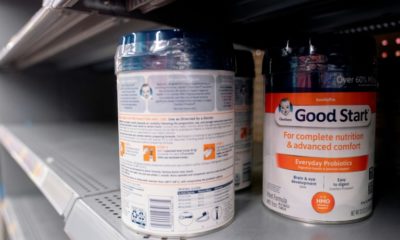 Grocery store shelves where baby formula is typically stocked are nearly empty in Washington
