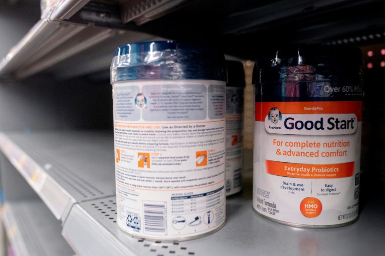 Grocery store shelves where baby formula is typically stocked are nearly empty in Washington, on May 11, 2022