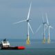 Offshore wind turbines are a clear sign of a move towards green energy off the coast of Aberdeen in northeast Scotland