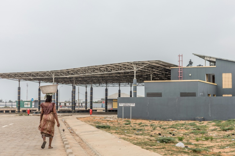 Closed: The Hillacondji border crossing, a major artery for trade between Benin and Togo