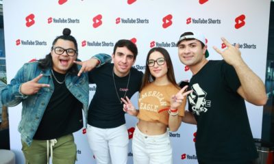 YouTube Shorts creator events such as this one attended by (L-R) Rodrigo Zamora, Pedro De La Garza Reyes, Maria Bolio, and Marcelo Alcázar in Mexico City are among the ways the video sharing platform attracts audience-drawing talent