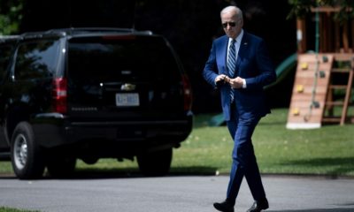 US President Joe Biden departs the White House in Washington on June 8, 2022