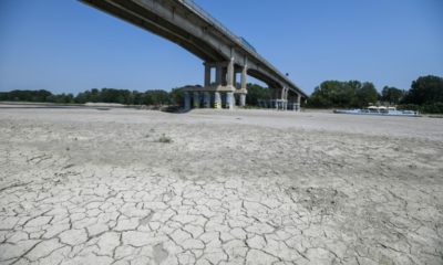 The Po River is suffering its worst drought for 70 years. 