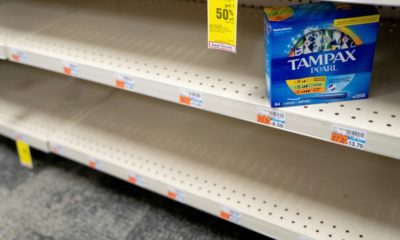 Tampons are in short supply in stores across the United States due to global supply chain issues and some panic buying
