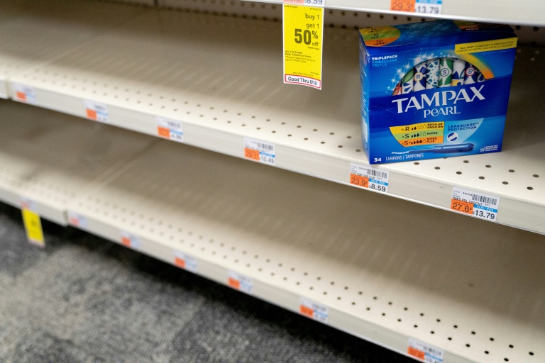 Tampons are in short supply in stores across the United States due to global supply chain issues and some panic buying