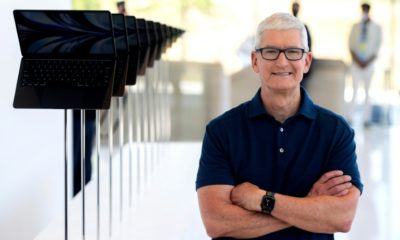 Apple CEO Tim Cook poses for a portrait at the Apple Park campus in California