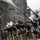 American Revolutionary War reenactors in Boston: the right to own guns was seen by the founders of the United States in the 18th century as essential to overthrowing tyrants