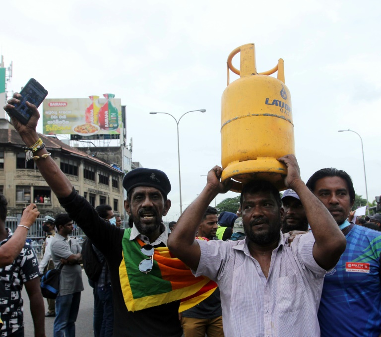 Sri Lankans have taken to the streets over an acute shortage of essentials including food, fuel and medicines