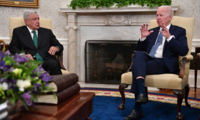 Mexican President Andres Manuel Lopez Obrador met with his US counterpart Joe Biden on his second visit to the White House since Biden took office last year