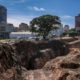 Dug out by hand and deepened with explosives, the gouge testifies to the gold rush that founded Johannesburg - and fuelled segregation and inequality