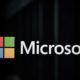 Microsoft's logo pictured on May 23, 2022 at the World Economic Forum annual meeting in Davos, Switzerland