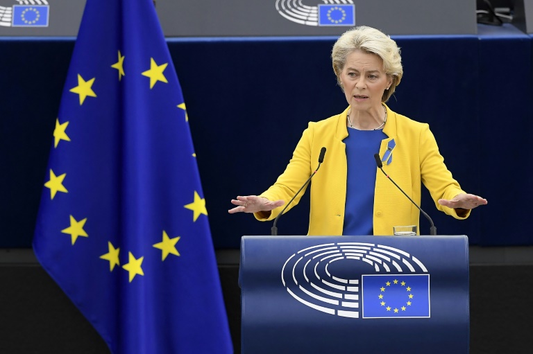European Commission President Ursula von der Leyen unveils plans to deal with the energy crisis, including a cap on electricity producers' profits
