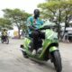 For many drivers in Cotonou, electric motorcycles are more a question of cost than pollution
