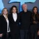 Cameron with stars Kate Winslet, Sigourney Weaver and Zoe Saldana at the 'Avatar: The Way of Water' premiere in London