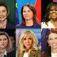 (Clockwise, from top left) ex-US House Speaker Nancy Pelosi, German foreign minister Annalena Baerbock, ex-US first lady Michelle Obama, ex-New Zealand PM Jacinda Ardern, French First Lady Brigitte Macron and Ukraine First Lady Olena Zelenska