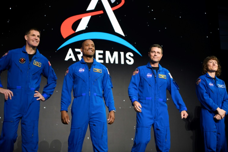 The Artemis II crew: (L-R) Jeremy Hansen, Victor Glover, Reid Wiseman and Christina Koch