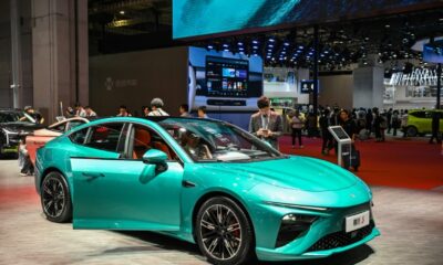 A Neta S electric car at the Shanghai Auto Show. Electric vehicles made up a quarter of car sales in China in 2022, a year-on-year increase of 94 percent