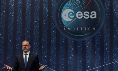 Josef Aschbacher, director general of the European Space Agency, speaks in Paris, November 23, 2022