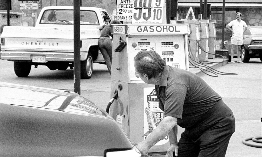 CheapInsurance.com used historical data from the Bureau of Labor Statistics to visualize monthly changes in gasoline prices over the last 45 years.  