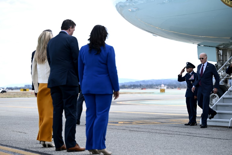 US President Joe Biden arrives in San Francisco to attend the Asia-Pacific Economic Cooperation (APEC) forum