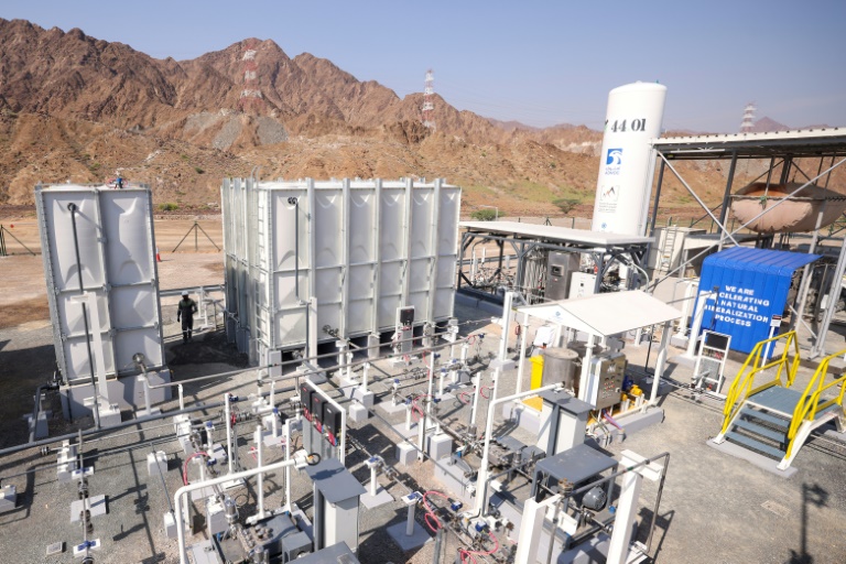 The ADNOC carbon capture facility in Fujairah in the UAE
