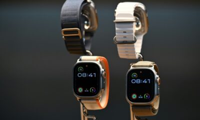Apple Watch Ultra 2 devices are displayed for sale in Los Angeles