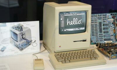 An original Macintosh computer on display at the Computer History Museum in Mountain View, California